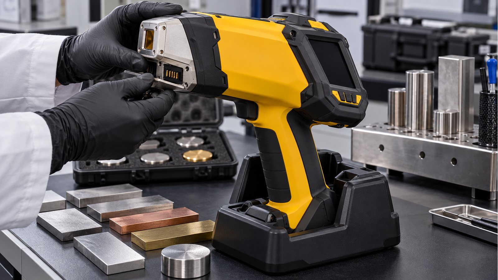 Analisador Xrf Portátil representativo da família Bruker S1 TITAN em avaliação técnica
