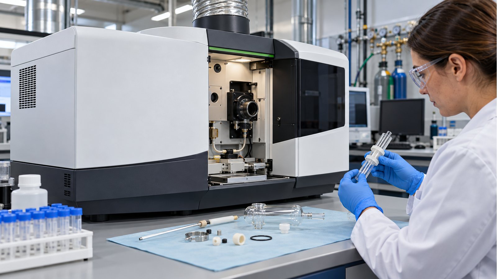 Espectrômetro Icp-Oes representativo da família Thermo Scientific iCAP PRO em avaliação técnica